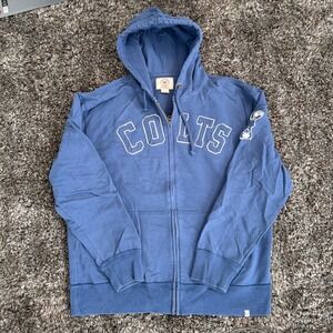 47 Brand Indianapolis Colts Blue Full Zip Hoodie Sweatshirt Men's X-Large